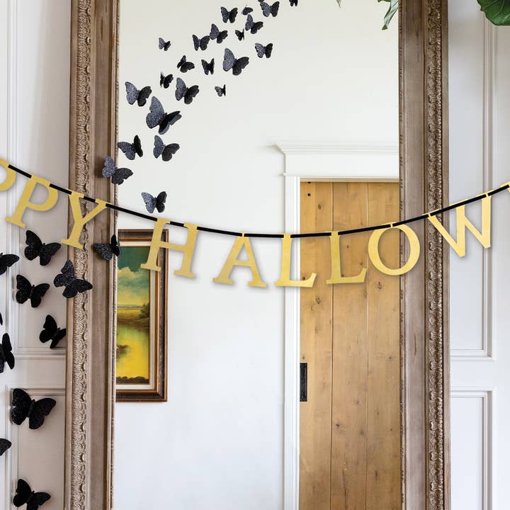 My Mind’s Eye - Wholesale Party Sign/Banner - MYS1002 - Mystical Happy Halloween Metal Banner