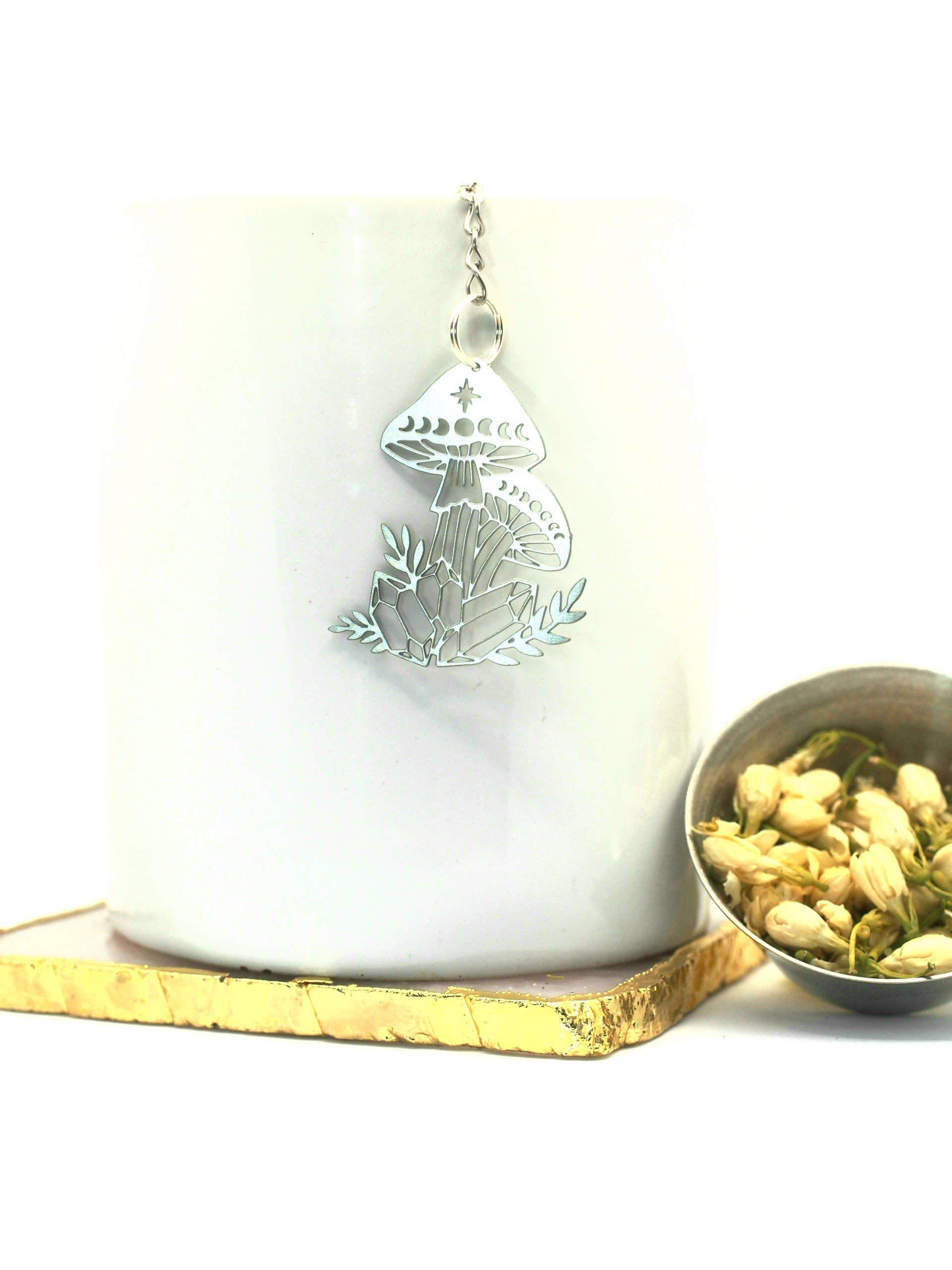 Loveyenergy & Blessings - Wholesale Theevergiet/infuser - Mystic Garden zilveren theezeef met losse bladeren2