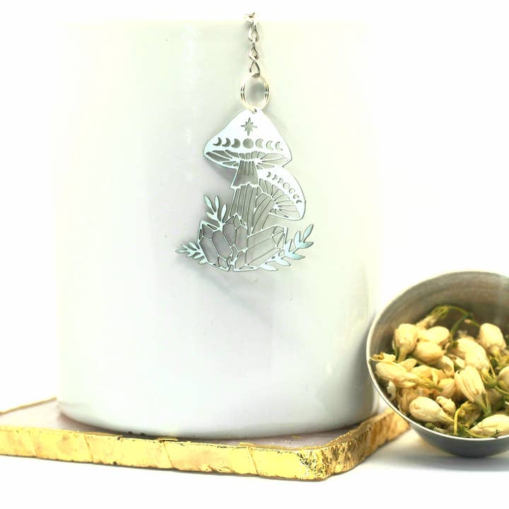 Loveyenergy & Blessings - Wholesale Theevergiet/infuser - Mystic Garden zilveren theezeef met losse bladeren2