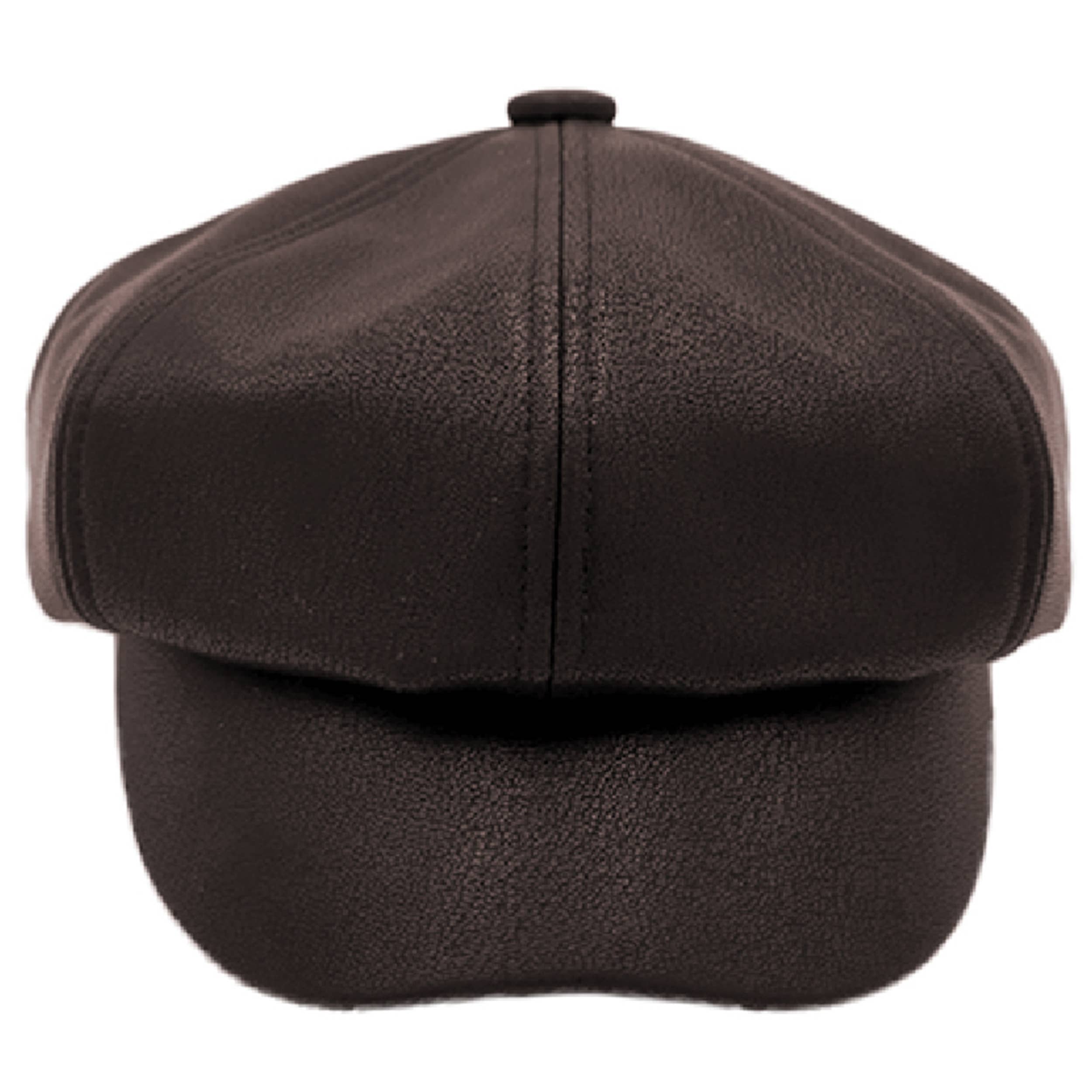 Hana - Wholesale Newsboy/Schoolboy Hat - Women's - C.C Solid Faux Leather Newsboy Cap1