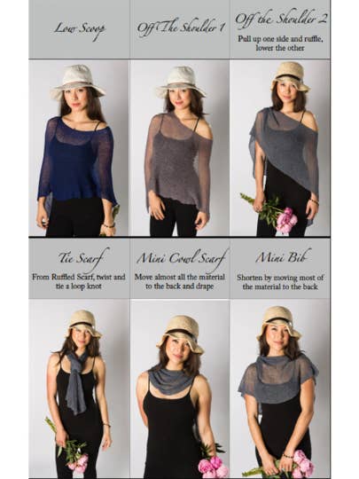 Bali Prema - Wholesale Swim Cover Up - Women's - Summer Sheer Knit Poncho Shawl-Boho Beach Cover Up for Dress