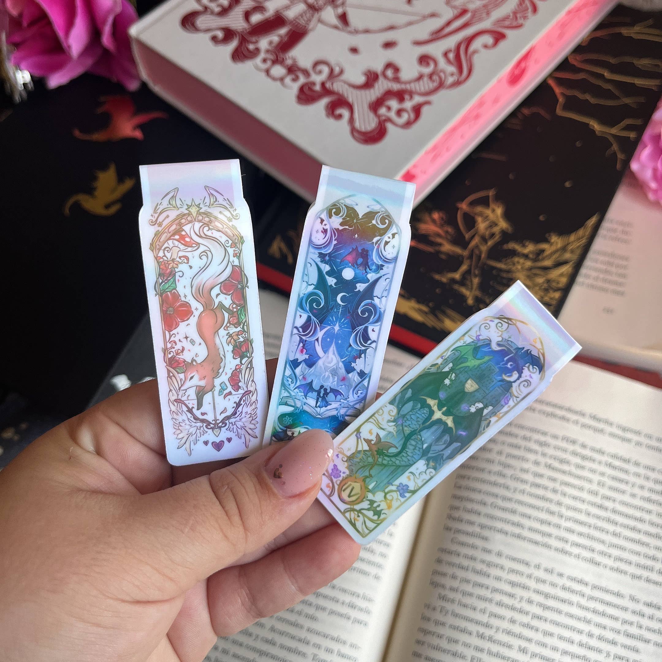 Alsace’s Art - Wholesale Bookmark - Bookish Magnetic & Holographic Bookmarks Set1