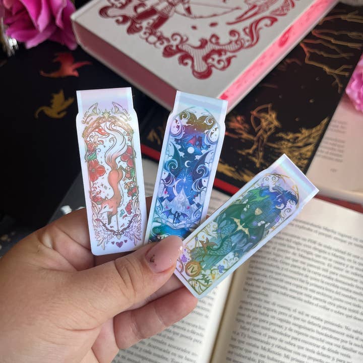 Alsace’s Art - Wholesale Bookmark - Bookish Magnetic & Holographic Bookmarks Set1