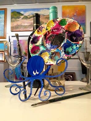 Octopus Adventure by Rebecca Duffy Bush – Großhandel Skulptur – Oktopus - handbemalte Skulptur in 3 Größen und 9 Farben5