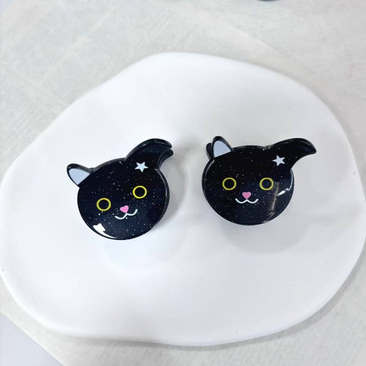 SoapElenGlen - Wholesale Hair clip – Women’s - Mini Cat & Dalmatian Dog, Cow Animal Hair Clip A Pair Set2