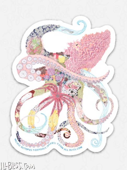 HABITAT PAZIFISCHER OKTOPUS-KÜSTENAUFKLEBER
für den Großhandel von Jill Bliss Artwork