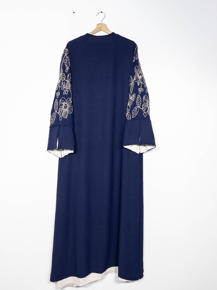 IDEAL OUTFIT – wholesale Top & skirt set – Women's – 2-piece set floral embroidery kimono abaya ref:en2511jazz23