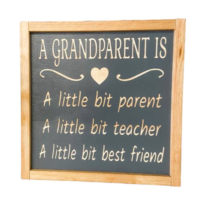 Avô Dizendo Sinal de Madeira Esculpida por atacado de Windsor Lane Handmade Decor & More