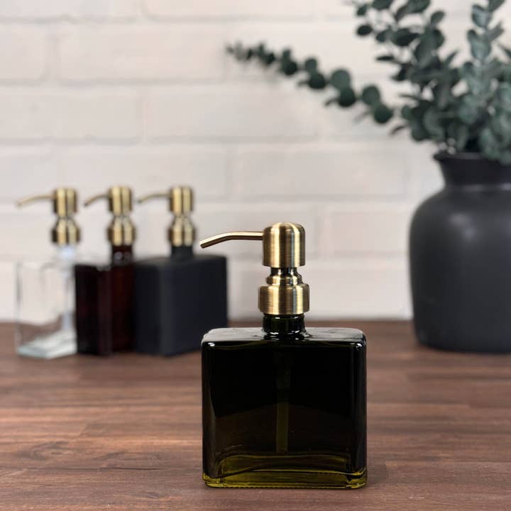 Blush Apothecary - Wholesale Soap Dispenser - Urban Square Recycled Glass Soap Dispenser4