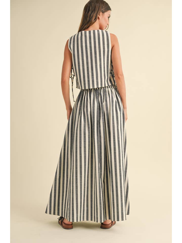 MIOU MUSE - Wholesale Tank Top - Women's - T4707ST STRIPE PATTERN TIE ON THE SIDE TOP7