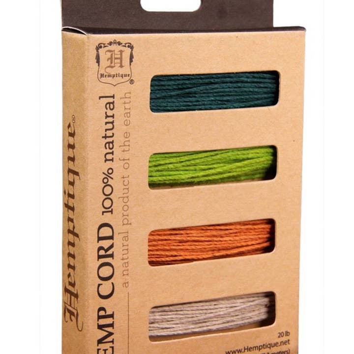 Hemptique – Großhandel Bastelzubehör – #20 Hanfkordel 4er-Pack Kartenset In Box1