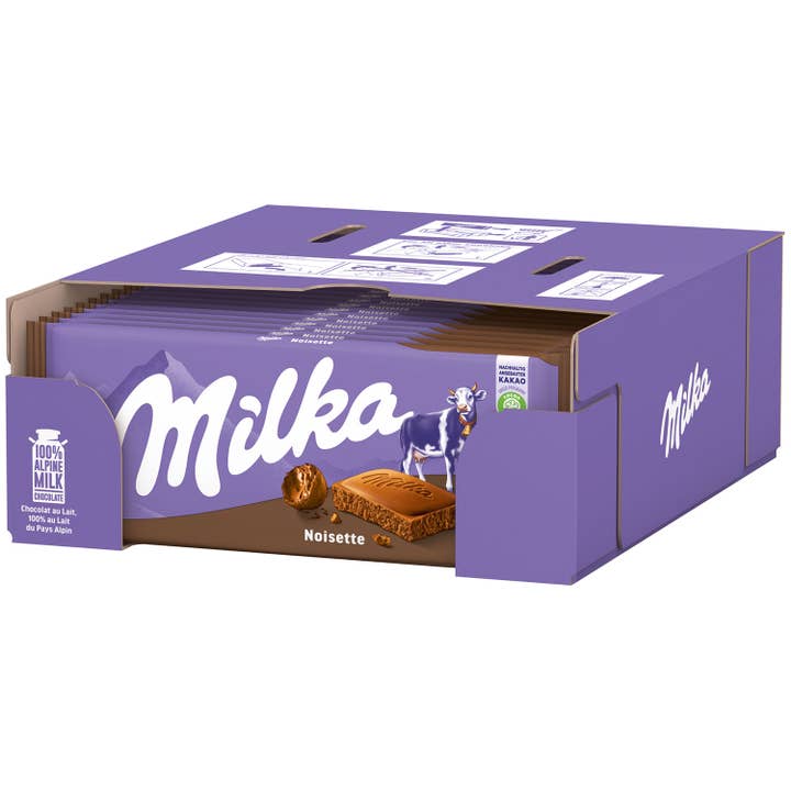 Global Bite Co - Wholesale Chocolate Bar - Milka Noisette 100g (European)