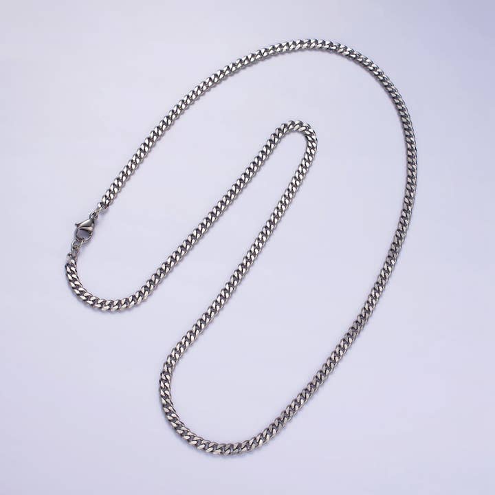 Aim Eternal - Wholesale Link & chain necklace - Stainless Steel 3.4 mm Curb Chain Men's Necklace