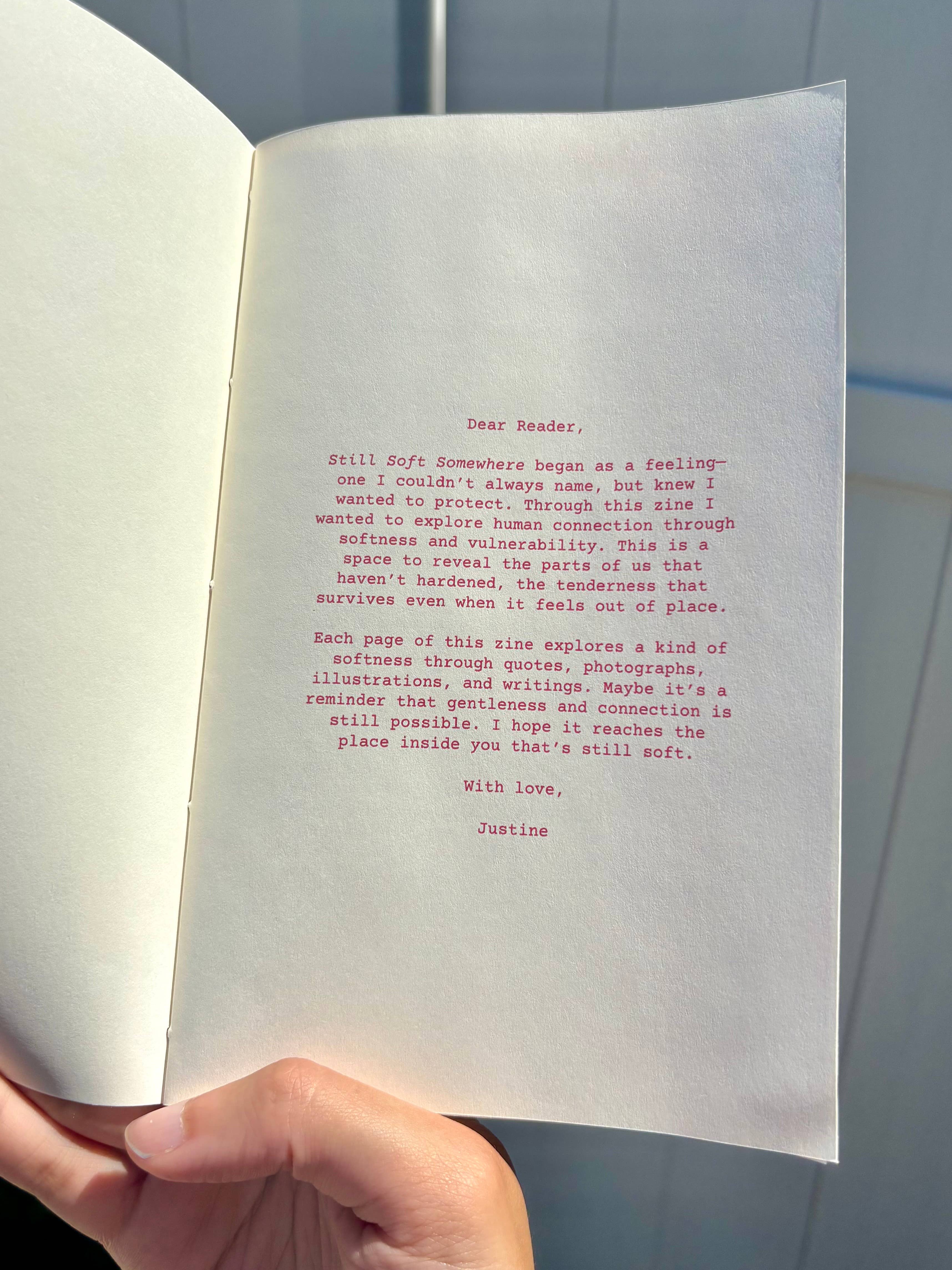 UNFOLDZinesandArt – Großhandel Zeitschrift – Noch irgendwo weich - Pergament Halbseitiges Zine, Coquette5