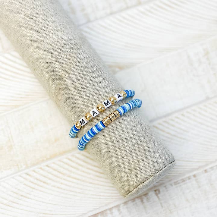 Prep Obsessed Wholesale - Wholesale Beaded Bracelet - 'Mama' Stretch Bracelet Sets