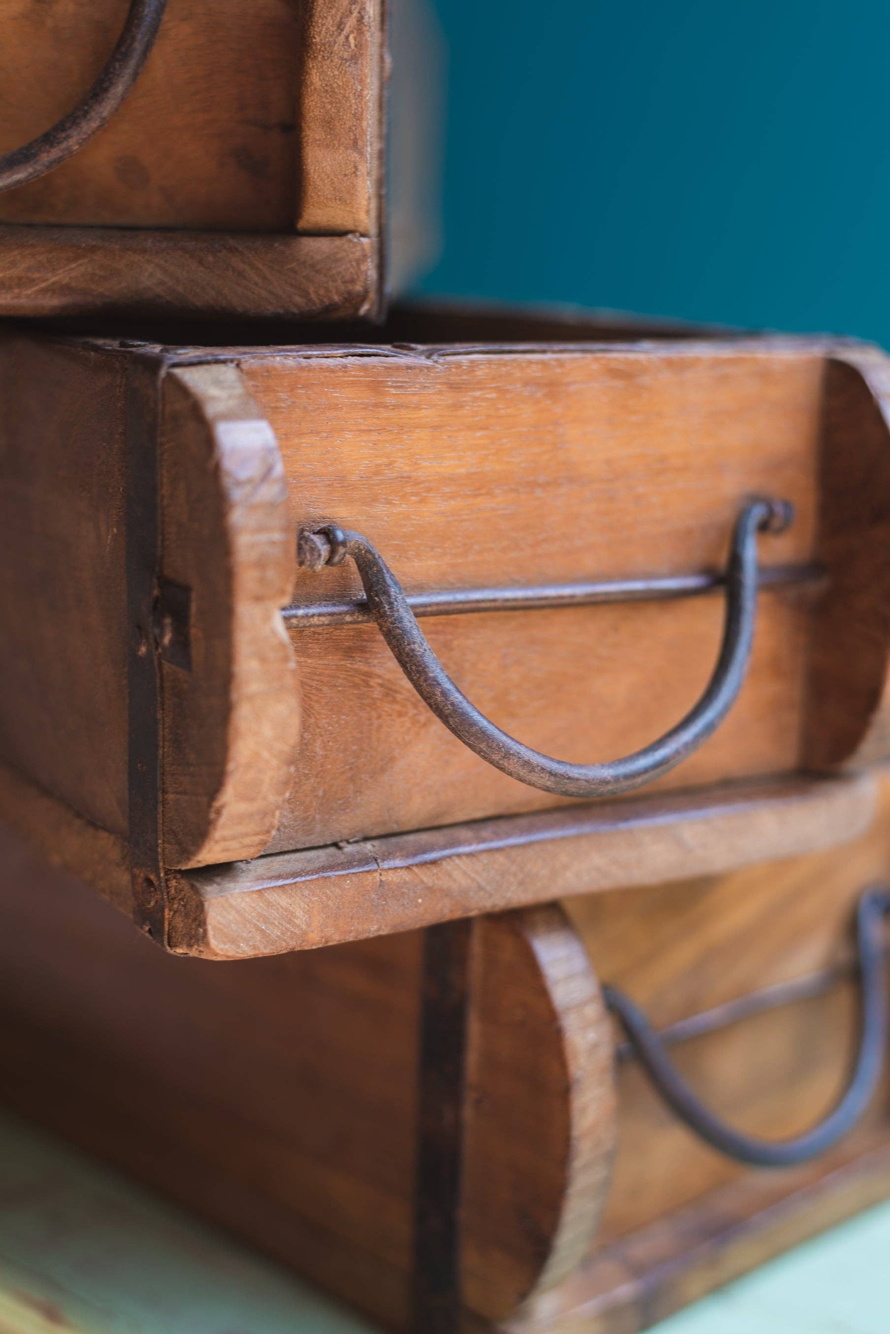 Ian Snow Ltd – wholesale Förvaringsbehållare – Trä Vintage Dubbel Tegelform10