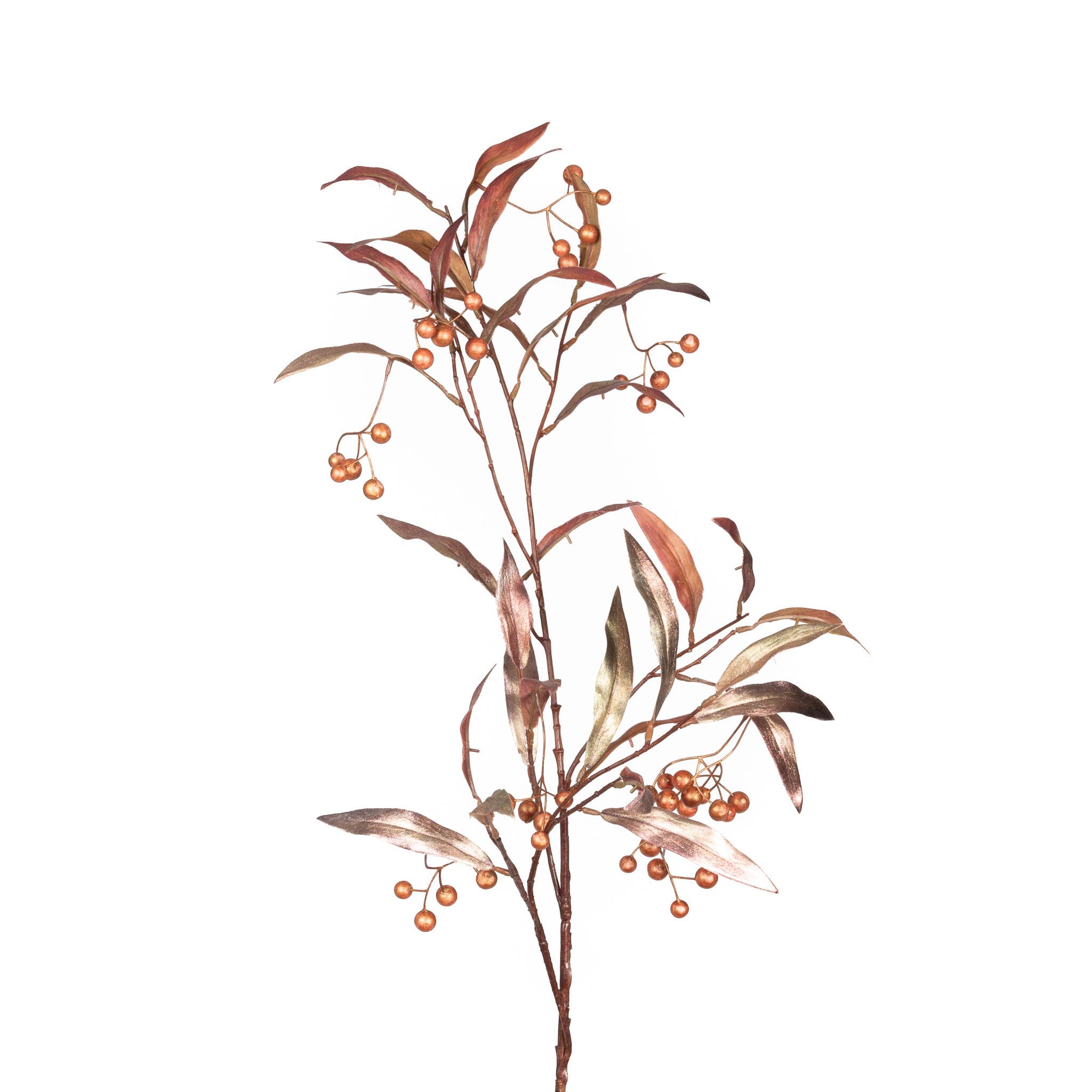 Mills Floral Company – wholesale Artificial plant – Ombre Berry Spray - Brown And Gold - 34 Inch0