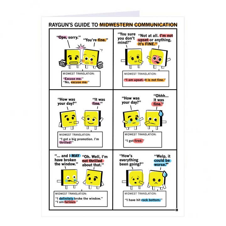 Midwestern Communication Orange Greeting Card for wholesale by RAYGUN