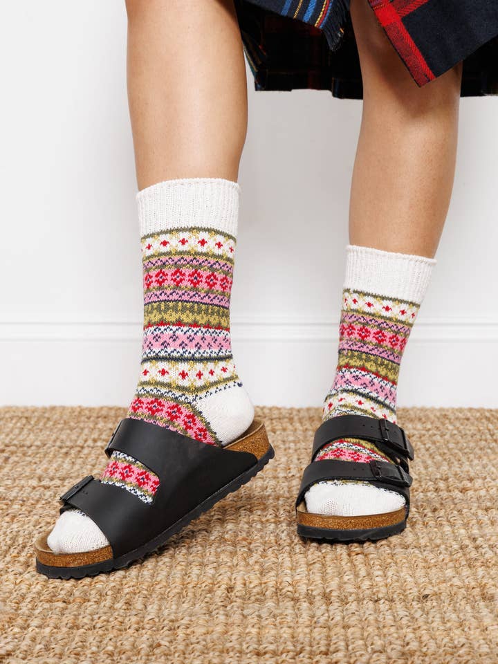 American Trench - Vendita all'ingrosso Calzini - Donna - Calzino Fair Isle in cotone da donna3