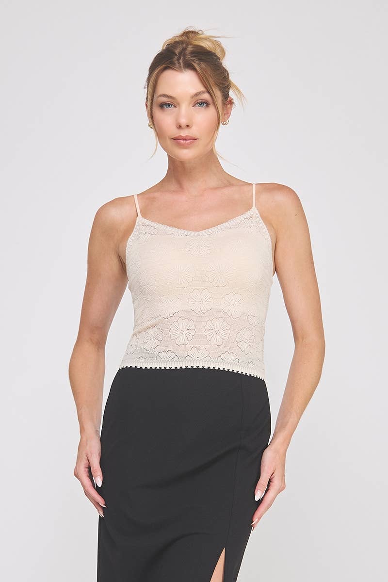 Allie Rose - Wholesale Bralette - Women's - Floral Patterned Bralette Cami8