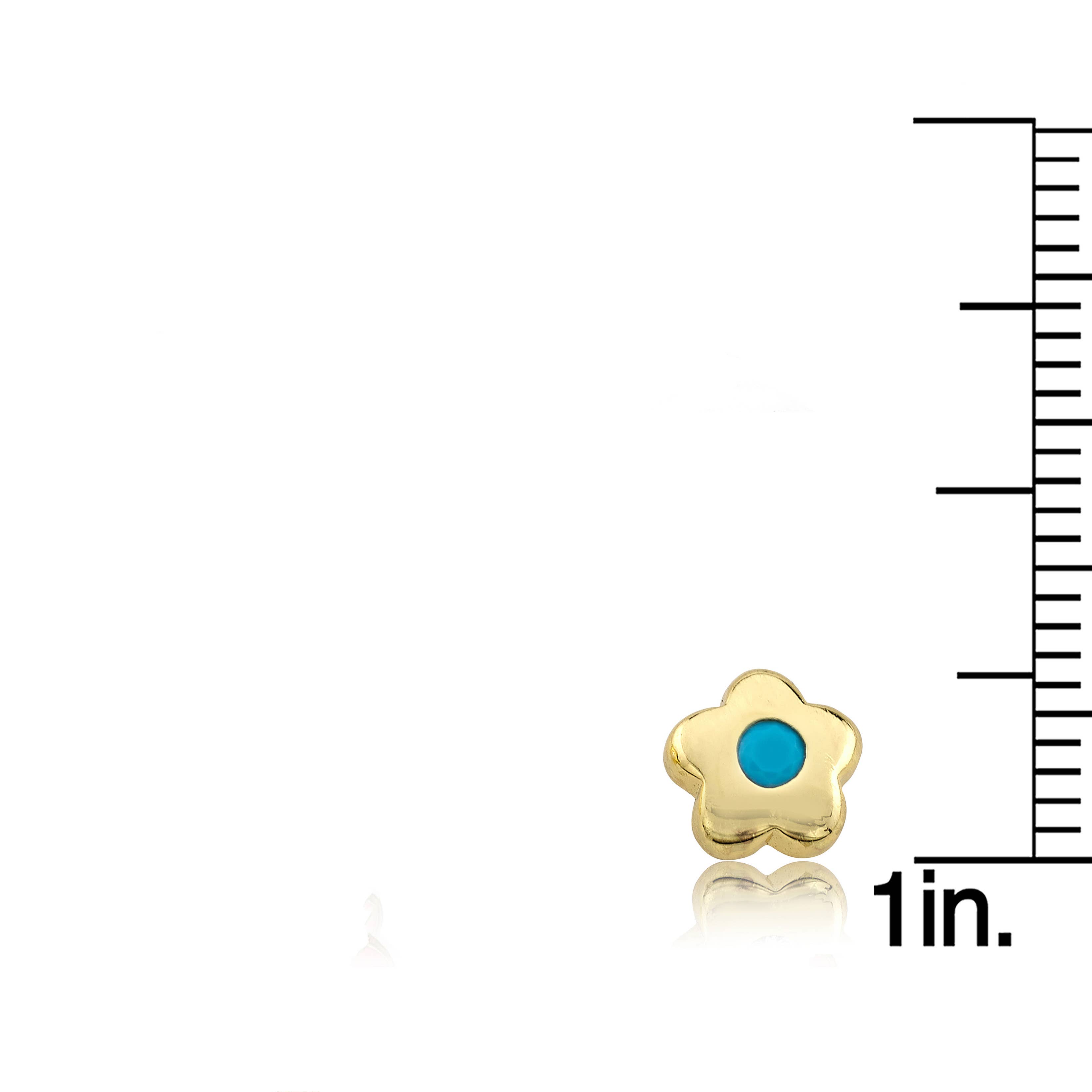 Little Miss Twin Stars - Wholesale Stud/Post Earrings - LMTS 14K Gold Plated Flower Small Stud Earring14