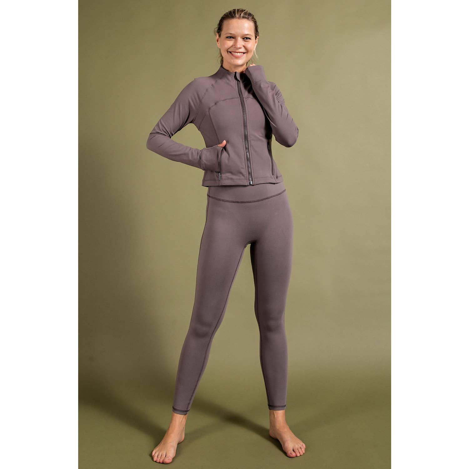 Rae Mode - Wholesale Athletic Jacket - Women's - BUTTER LONG SLEEVE CROP DEFINE JACKET55