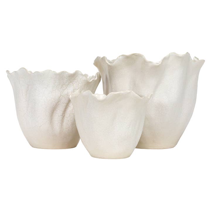 Flora Planters -Set 3 for wholesale by Kavana Decor by The Import Collection