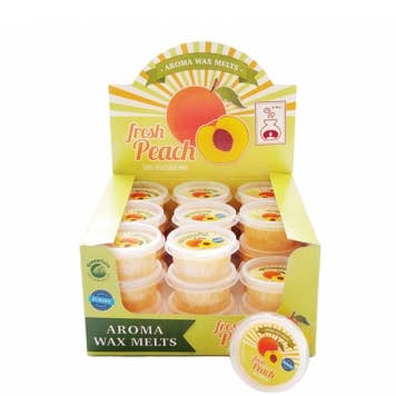 Frisk fersken voks smelter for engroshandel hos Crystal Magick Wholesale Ltd