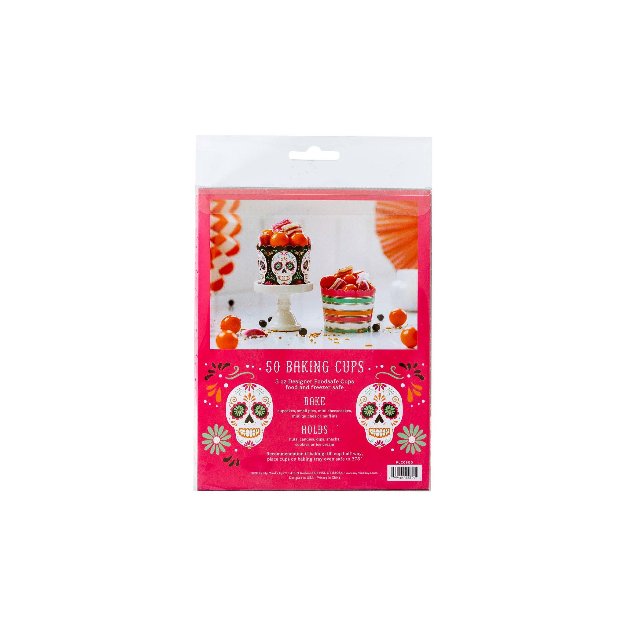 My Mind’s Eye - Vendita all'ingrosso Pirottini per cupcake/muffin - PLCC900 - Tazze per alimenti con teschio in lamina d'oro (50 pz)3