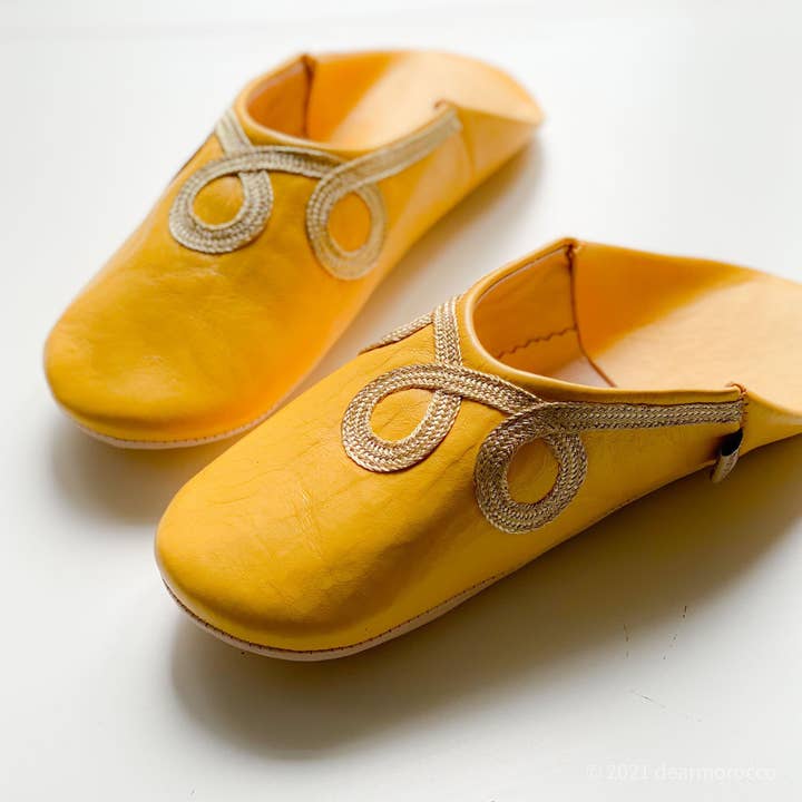 dear Morocco – Großhandel Hausschuhe – Damen – Marokkanischer Leder-Pantoffel Babouche//Romi Sunset
