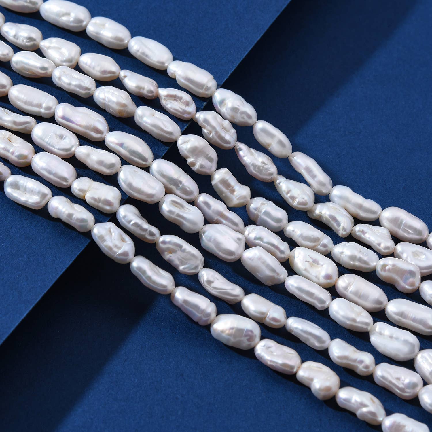 findings4uGem – wholesale Pärlband/Pärlhalsband – Naturliga vita keshipärlor i sötvattensfärg, FWP0087