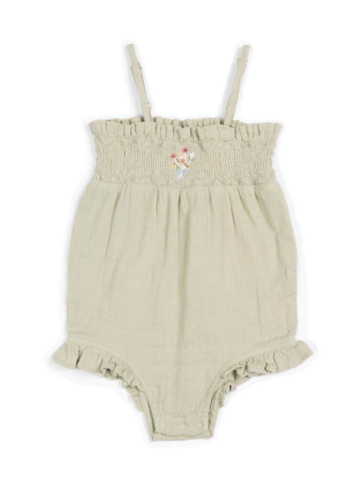 Gabrielle | Økologisk Muslin bomuldsbuket Onesie | Salvie for engroshandel hos Lepela