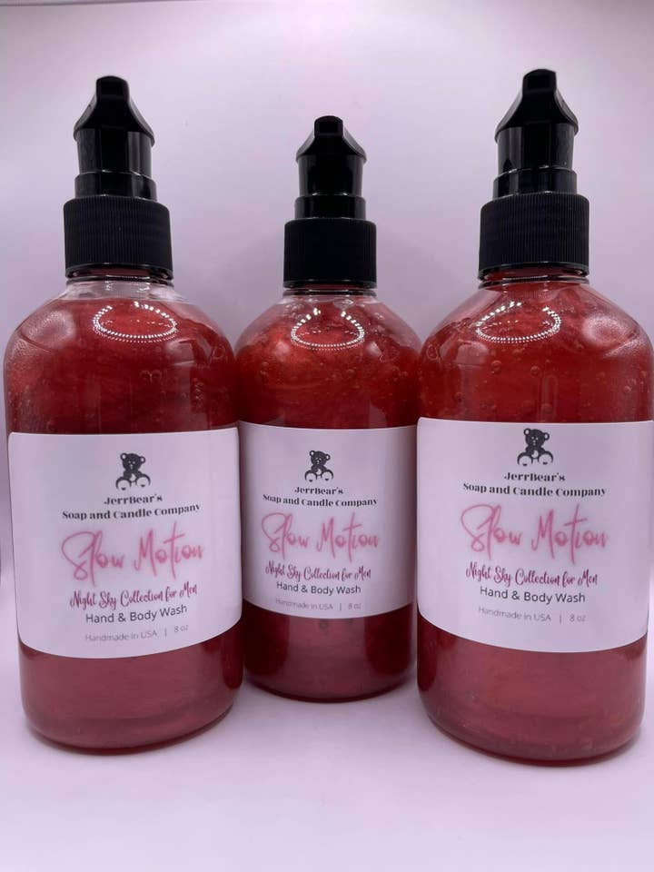 Slow Motion Hand & Body Wash 8oz "Night Sky Collection for Men" for wholesale by JerrBear's Soap and Candle Company