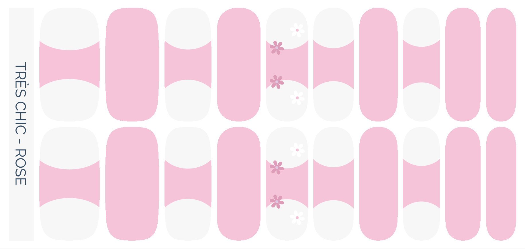 Ivy & Ash - Wholesale Nail Art/Decal - Très Chic - Rose | French Tip Daisy Mixed Mani Nail Art2