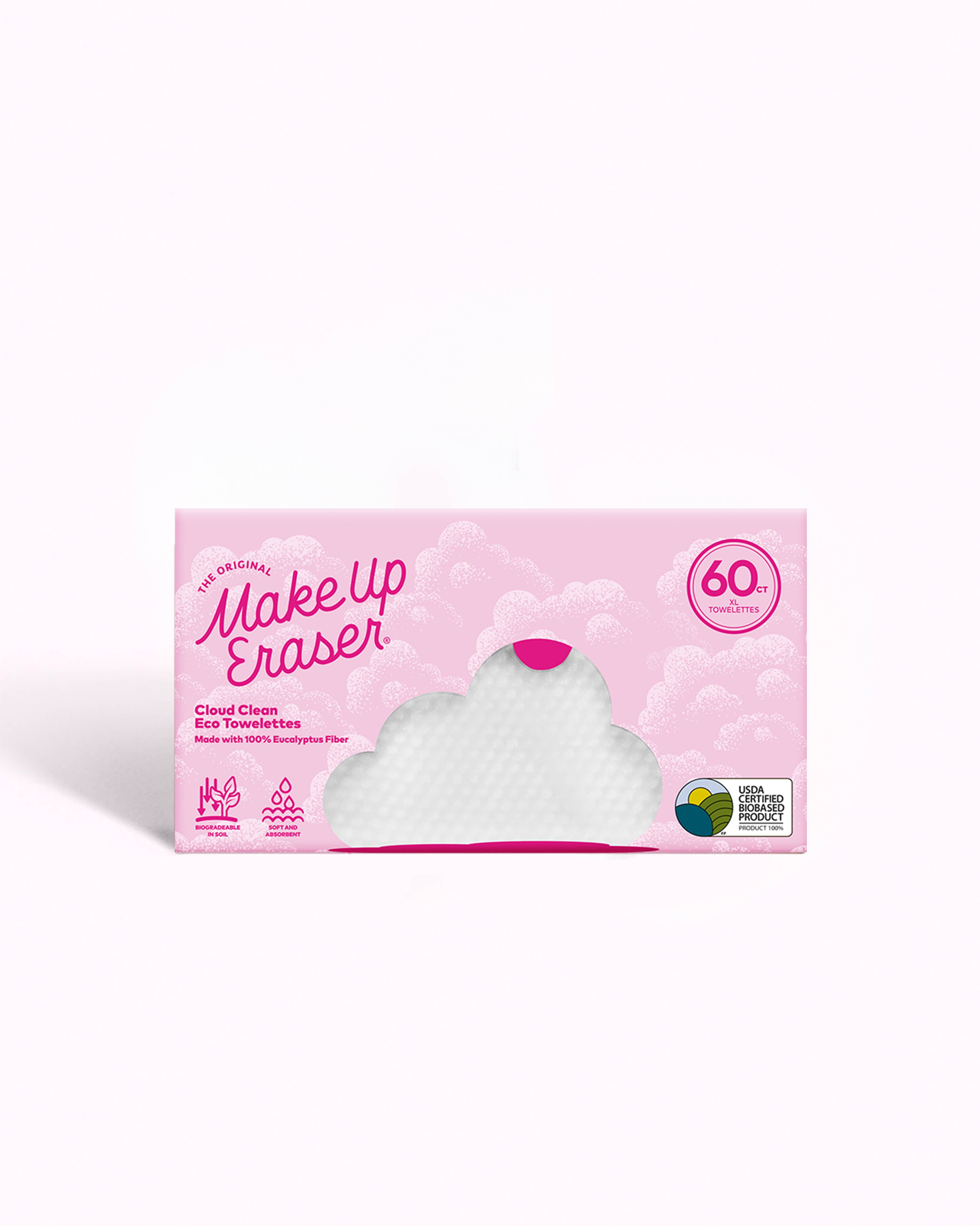 The Original MakeUp Eraser - Wholesale Face & Body Wipes - Cloud Clean Eco Towelettes, Certified 100% USDA Biobased