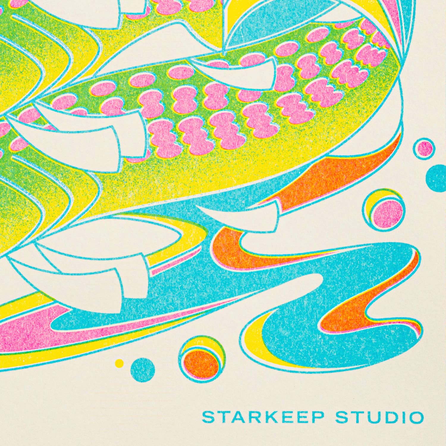 StarKeep Studio - Wholesale Art Print - Space Fishin' Risograph Print | 8.5x11 Riso Print3