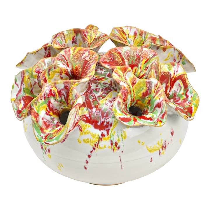 Jarrón de loza, Multicolor (A/L/P) 20x15x20cm para venta al por mayor de Wurm