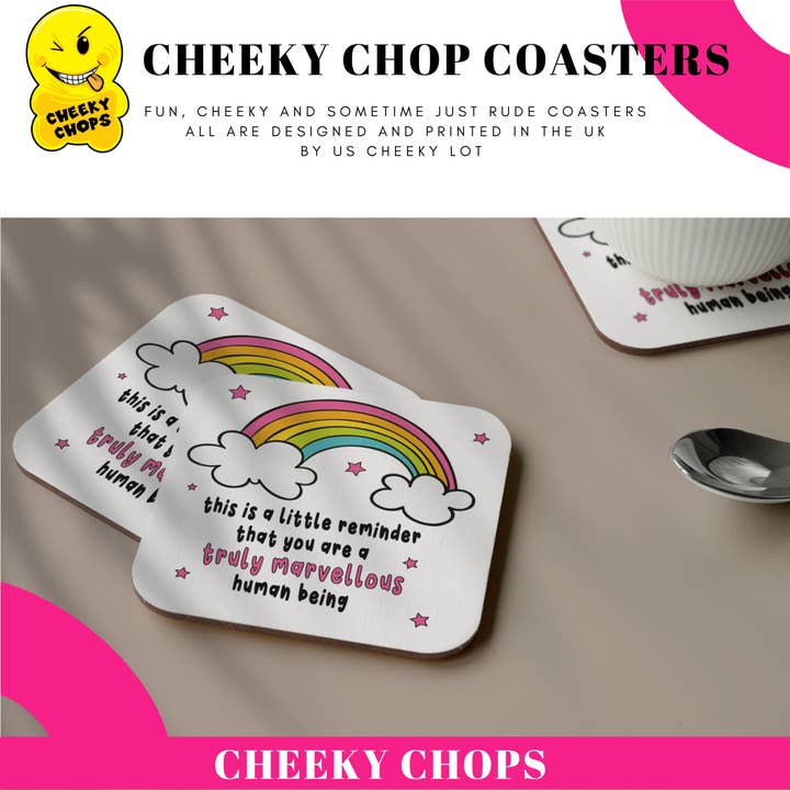 Cheeky Chops Cards & Wanky Candles - Venta al por mayor Posavasos - COASTER - Mierda obligatoria como regalo de inauguración de casa - COASTER12