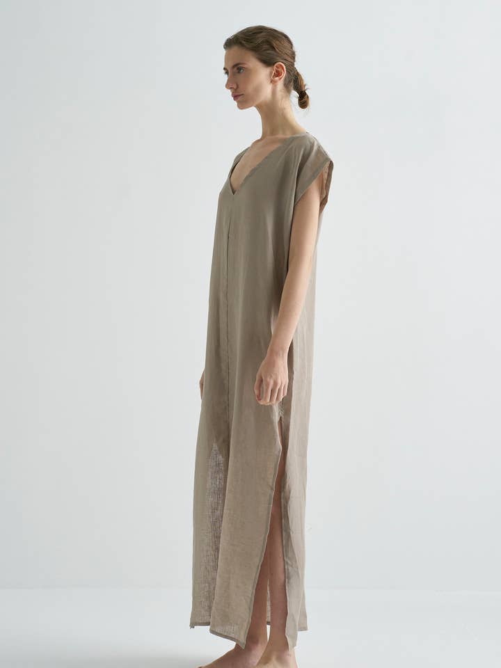 Vestido Tenedo de lino para venta al por mayor de les âmes d'Ida