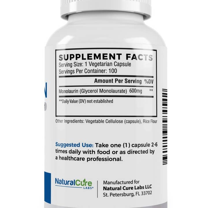Natural Cure Labs - Wholesale Oral Supplement/Vitamin - Premium Monolaurin 600mg1
