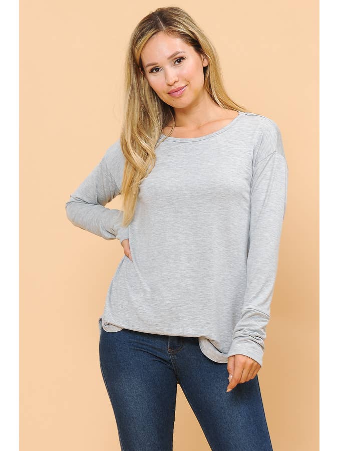 Burgundy Apparel - Wholesale Tunic - Women's - LONG SLEEVE TOP WITH THUMB HOLE12