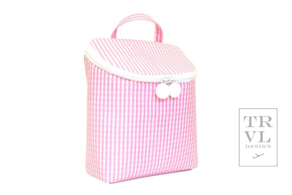 Take Away Lunch Bag - Insulated Gingham Pink for wholesale on Faire3