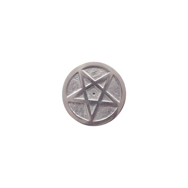 Designs by Deekay Inc. - Wholesale Incense Holder - Aluminum Disc Incense Ash Catcher (3.5 in.) - Pentacle