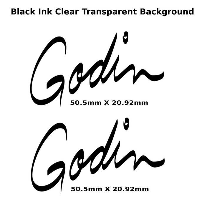 Godin Guitar Decal Water Slide Logo Decal 292 for wholesale by Luthier decals