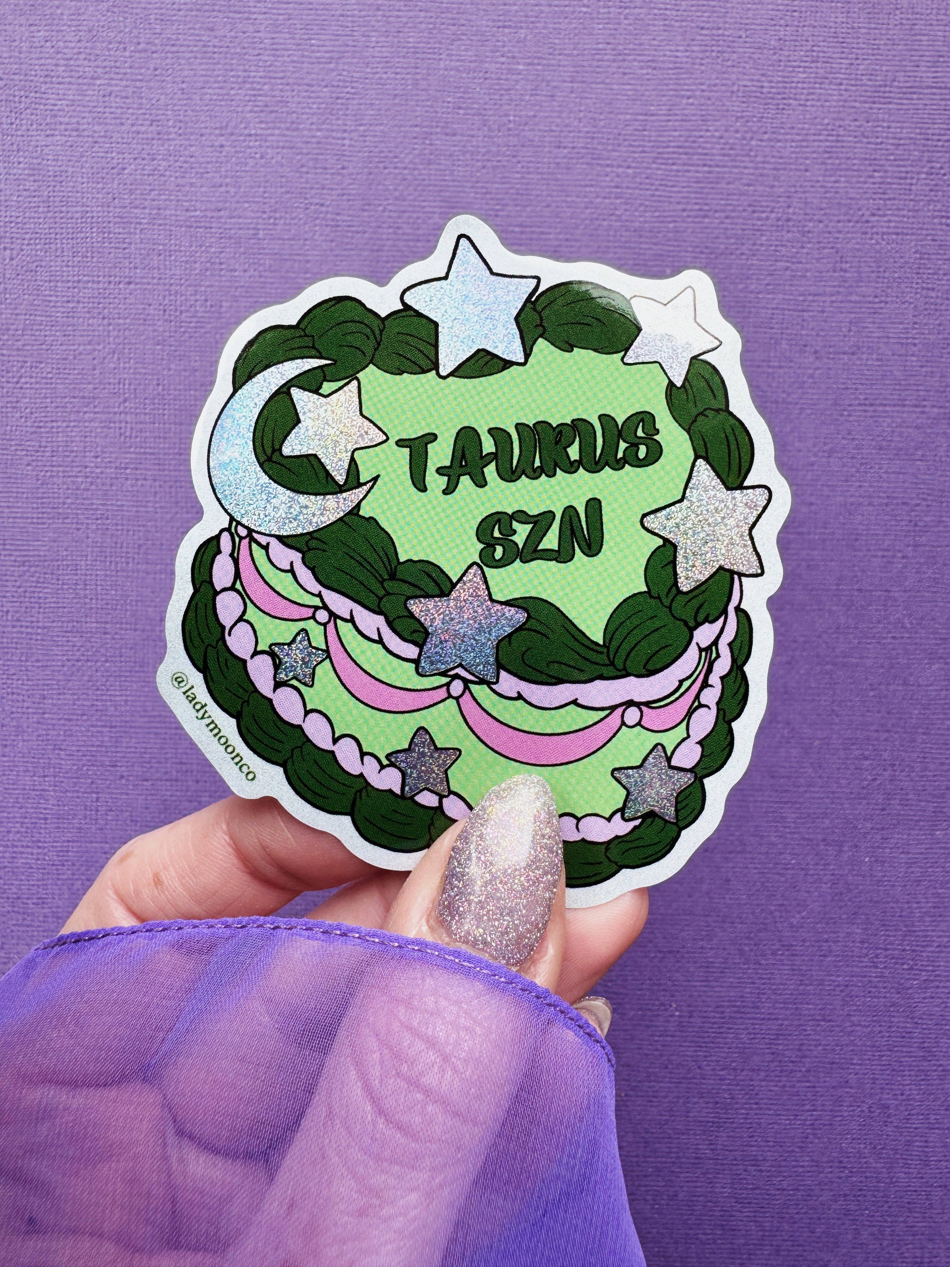 Lady Moon Co.® – Adesivo por atacado – Autocolantes de Bolo de Aniversário do Zodíaco2