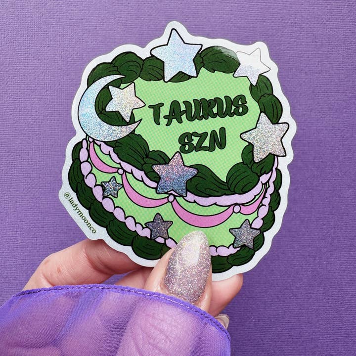 Lady Moon Co.® – Adesivo por atacado – Autocolantes de Bolo de Aniversário do Zodíaco2