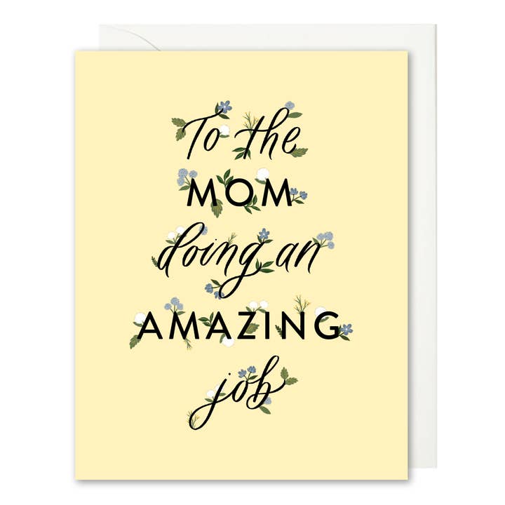 Amazing Job Mom Card for wholesale by Selah Paper