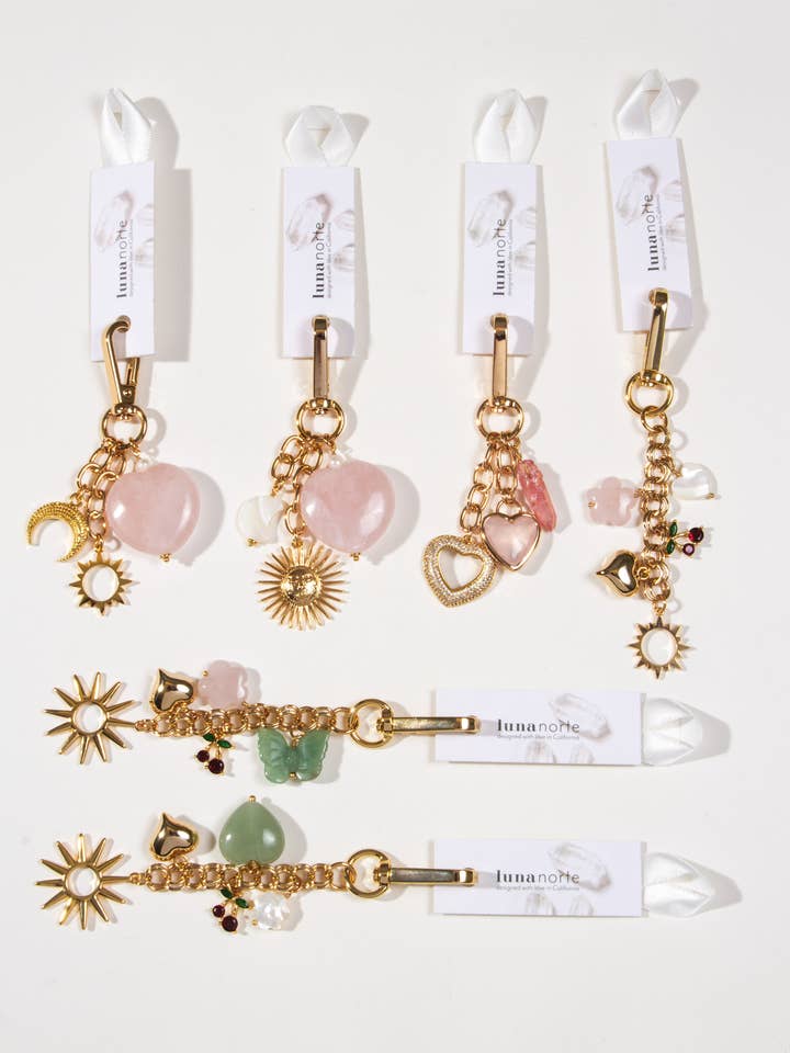 Vente d'échantillons Printemps — Charms de sac dorés — Pack pré-sélectionné de 6 pour la vente par Luna Norte