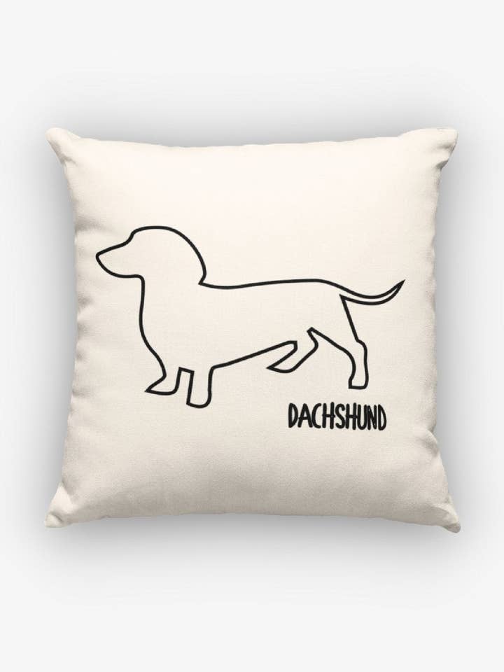 Dachshund Outline Cushion Cover for wholesale by Pooch