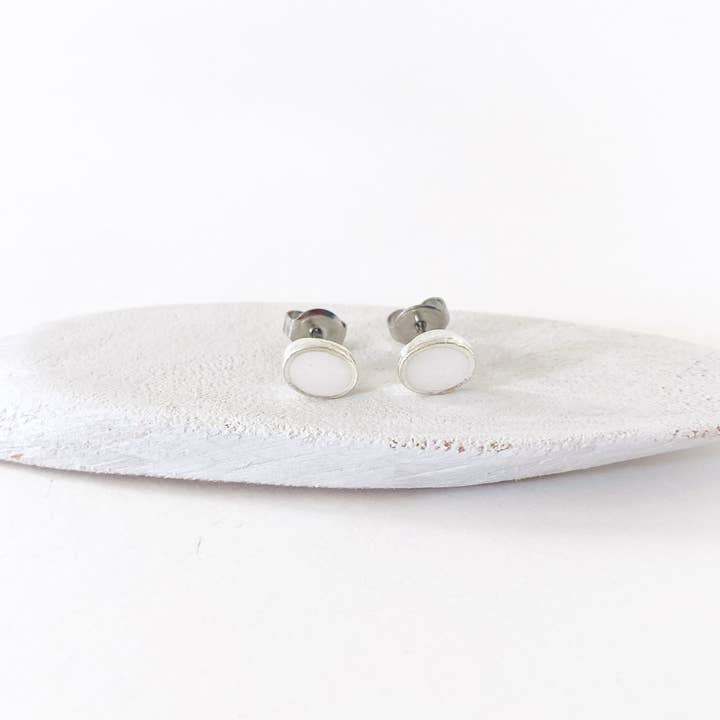 Jenica Jewelry - Wholesale Stud/Post Earrings - Small White Stud Earrings - Multiple Options12